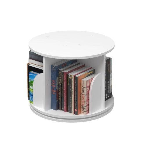 360° Rotating Stackable Bookshelf Organizer (White) - Image 3