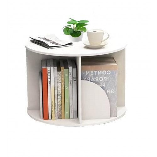 360° Rotating Stackable Bookshelf Organizer (White) - Image 5