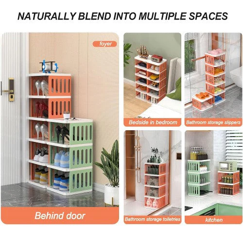 10-Tier Shoe Storage Rack, Compact Narrow Shoe Cabinet Organizer for Home, Bedroom, Entryway, Closet - Image 6