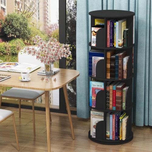 3-5 Levels 360° Rotating Stackable Shelves Bookshelf Organizer - Image 10