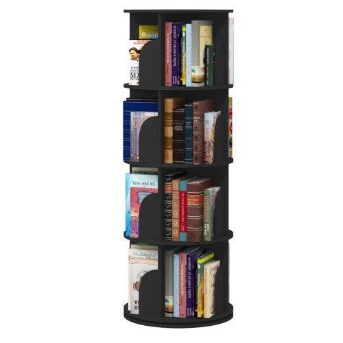 3-5 Levels 360° Rotating Stackable Shelves Bookshelf Organizer - Image 15