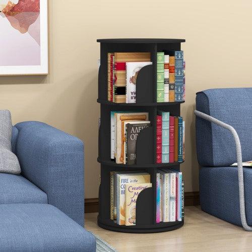 3-5 Levels 360° Rotating Stackable Shelves Bookshelf Organizer - Image 19