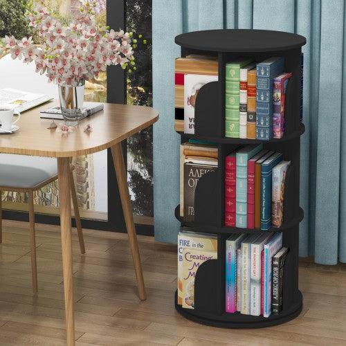 3-5 Levels 360° Rotating Stackable Shelves Bookshelf Organizer - Image 20
