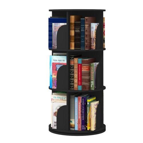 3-5 Levels 360° Rotating Stackable Shelves Bookshelf Organizer - Image 21