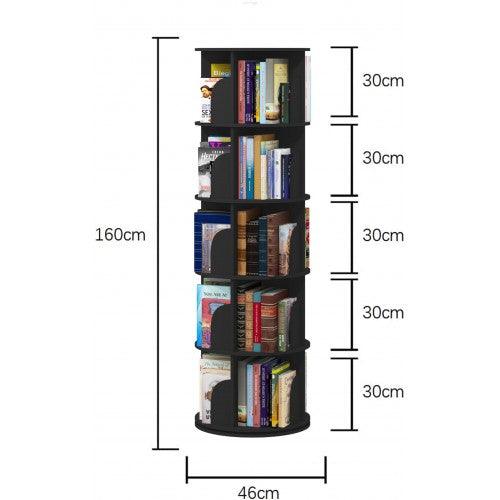 3-5 Levels 360° Rotating Stackable Shelves Bookshelf Organizer - Image 3