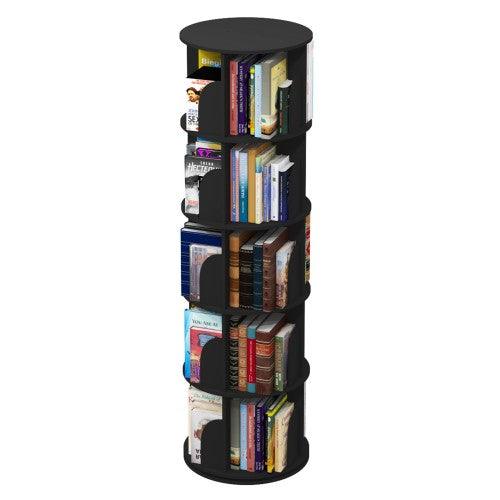 3-5 Levels 360° Rotating Stackable Shelves Bookshelf Organizer - Image 9