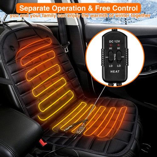 Audew 12V Cigarette Lighter Powered Car Heated Seat Cushion(1 Pair) - Image 3