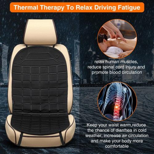 Audew 12V Cigarette Lighter Powered Car Heated Seat Cushion(1 Pair) - Image 5