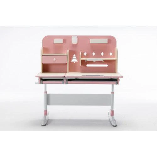 Children Kids Multifunctional Adjustable Study Desk with Double-Winged Swivel Chair - Image 14