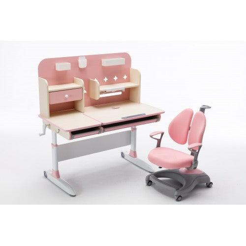 Children Kids Multifunctional Adjustable Study Desk with Double-Winged Swivel Chair - Image 16