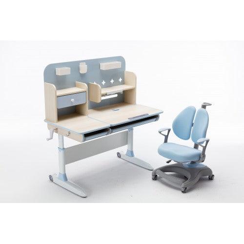 Children Kids Multifunctional Adjustable Study Desk with Double-Winged Swivel Chair - Image 27