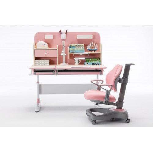 Children Kids Multifunctional Adjustable Study Desk with Double-Winged Swivel Chair - Image 7