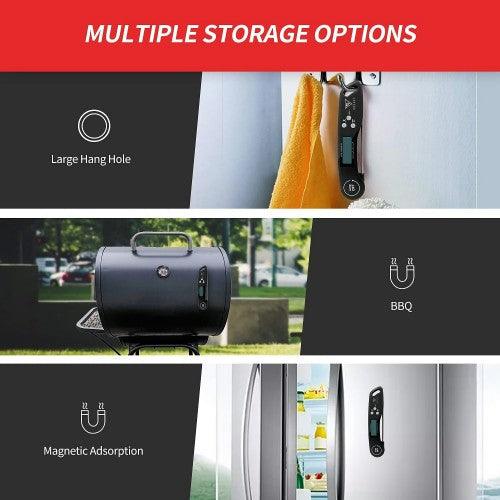 Digital Meat Thermometer, 3s Instant Read Kitchen Thermometer Probe with Reversible Display for BBQ, Beef, Pork, Chicken - Image 3