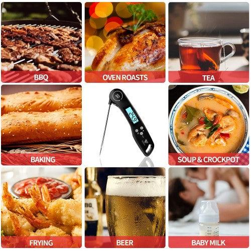 Digital Meat Thermometer, 3s Instant Read Kitchen Thermometer Probe with Reversible Display for BBQ, Beef, Pork, Chicken - Image 4