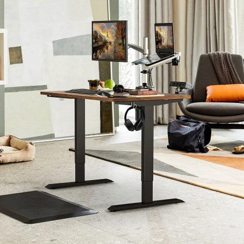 Electric Standing Desk, 48 x 24 inches Whole Piece Deskboard Adjustable Height Desk, Quick Assembly, Ultra-Quiet Motor (Brown) - Image 7