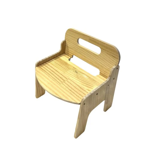 INTEXCA 2PC Wooden Step Stool and Chair, Kitchen Step Stool with Adjustable Platform for Kids, Toddlers, Kitchen, Bathroom, Bedroom - Image 3