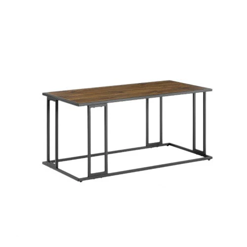Modern Coffee Table with Metal Frame Wood Finish Top Adjustable Feet, Easy Assembly, 39.4” L x 19.7” W x 18.5” H - Sturdy & Stylish Living Room Accent Table - Image 6