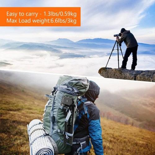 TACKLIFE 55-Inch Lightweight Aluminum Tripod for Travel/Camera/Smartphone with Carry Bag - Image 3