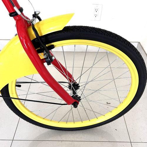 TOYTEXX 24 inch Wheels 3-Seat Tandem Bicycle Family Cruise Comfort Bike for Adults, Couples, Families (Red) - Image 3