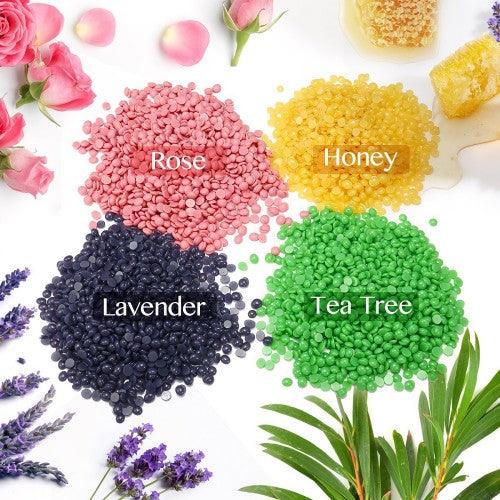 Wax Warmer, Hair Removal Kit with Adjustable Temperature, 4 Flavors, 10 Wax Applicator Sticks, Wax Heater for Body Armpits, Eyebrows, Face, Legs, Bikini - Image 5