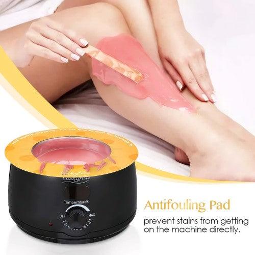 Wax Warmer, Hair Removal Kit with Adjustable Temperature, 4 Flavors, 10 Wax Applicator Sticks, Wax Heater for Body Armpits, Eyebrows, Face, Legs, Bikini - Image 6